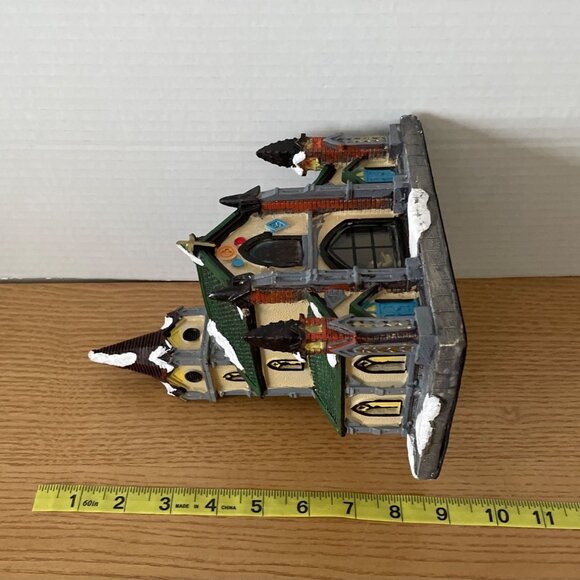 Vtg Holiday Time Christmas Village Church Lighted Window Scene Battery Opperated - Picture 11 of 12